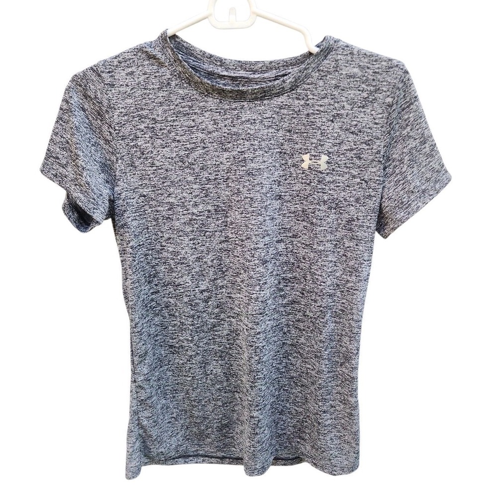 Under Armour Women's Size Small Short Sleeve Gray/White T-Shirt